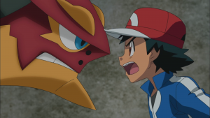 Ash y Volcanion