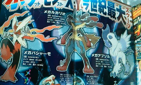 Tres nuevos Pokémon y nuevas formas Mega de antiguos Pokémon