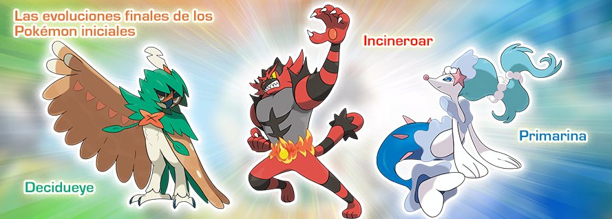 Nuevo tráiler de Pokémon Sol y Luna: ¡las evoluciones finales de los iniciales!