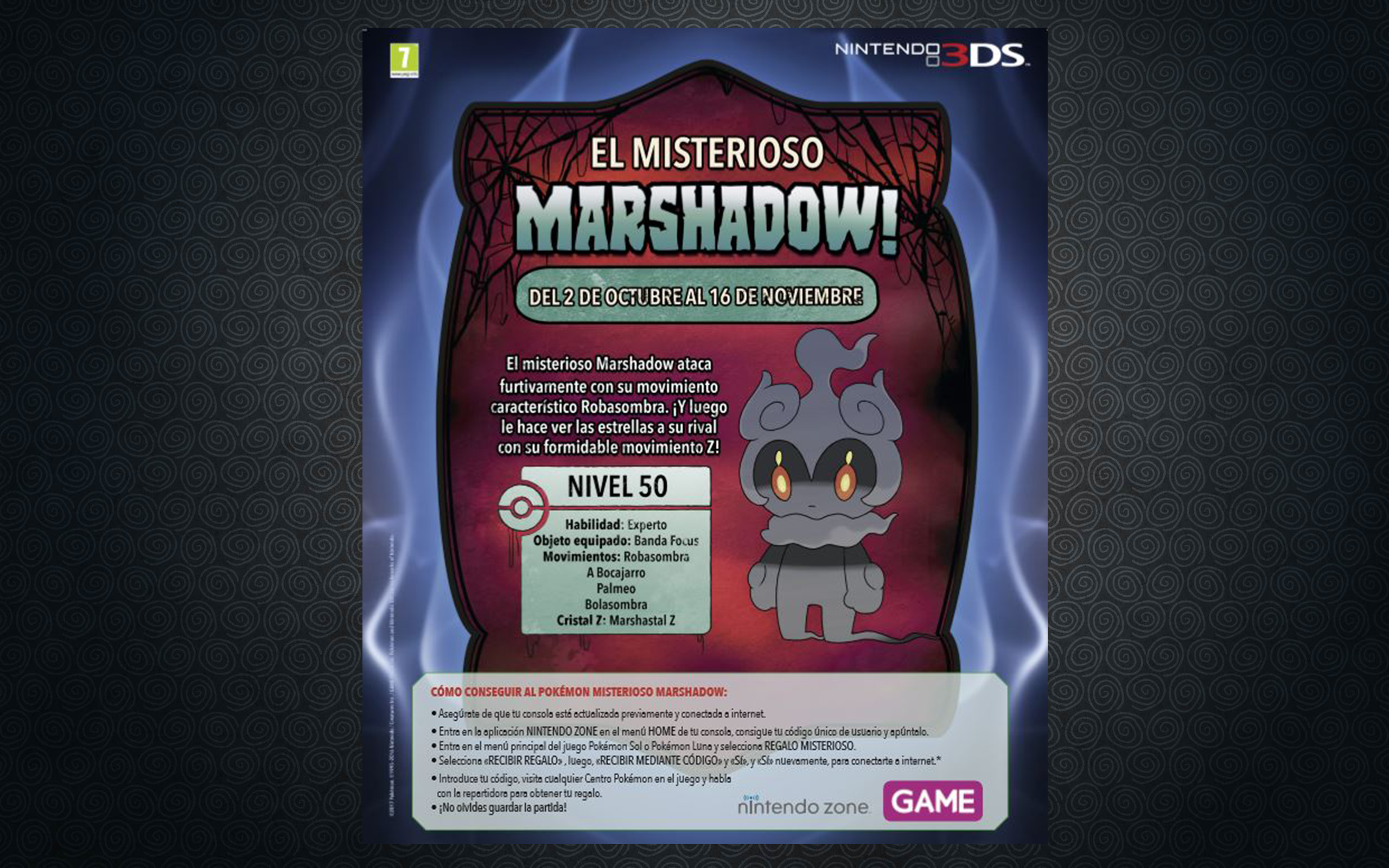 Consigue a Marshadow en GAME