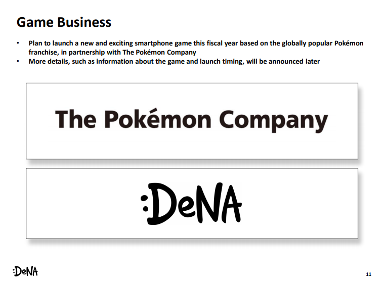 DeNa lanzará un juego de Pokémon