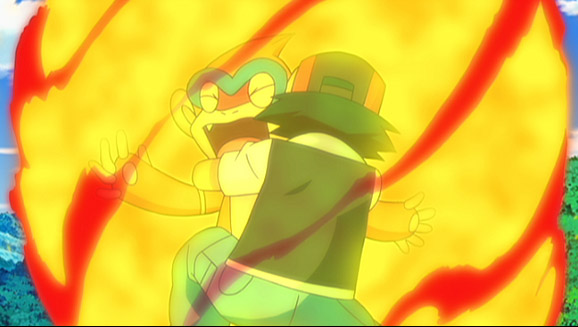 ¡La brillante y reluciente Sinnoh en TV Pokémon! Ash y Monferno