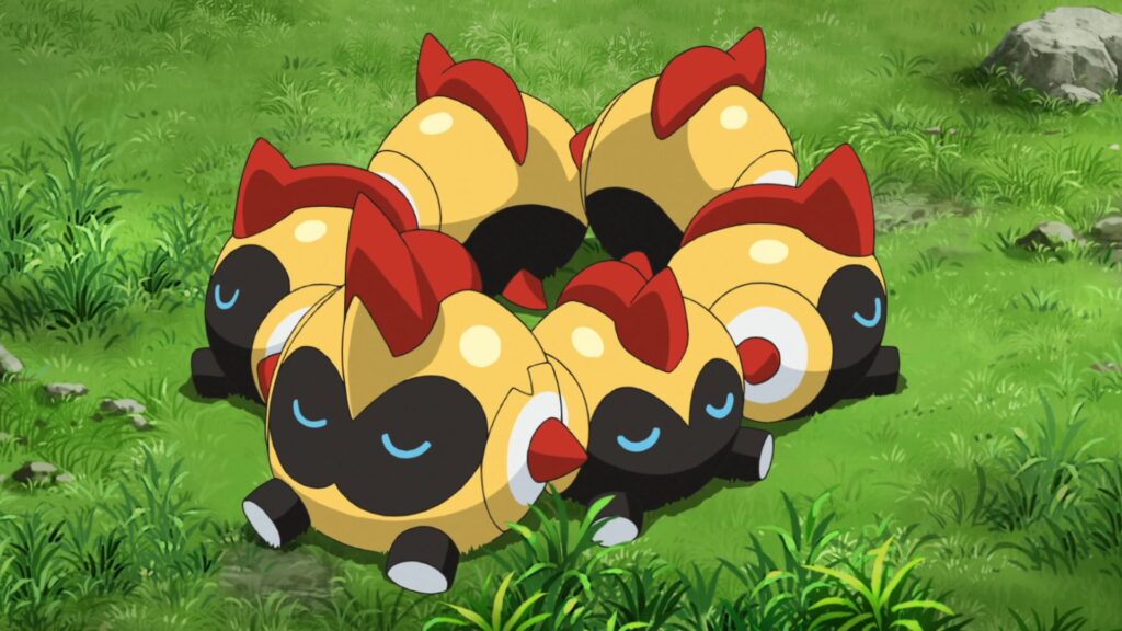 Episodio 73 Viajes Pokémon Falinks descansando