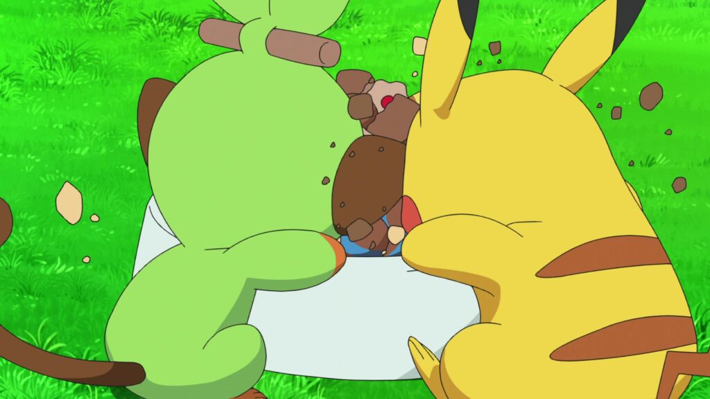 Grookey y Pikachu