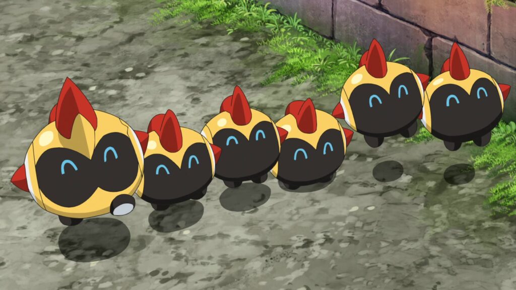Episodio 73 Viajes Pokémon Falinks está feliz