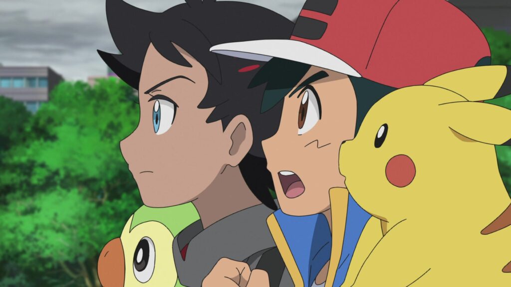Episodio 74 Viajes Pokémon Ash, Pikachu, Goh y Grookey