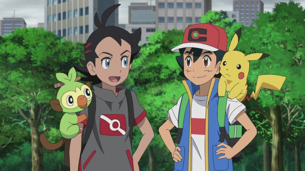 Episodio 74 Viajes Pokémon Ash, Pikachu, Goh y Grookey
