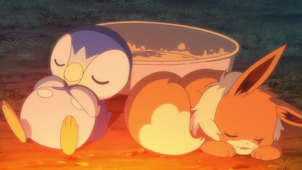 Episodio 74 Viajes Pokémon Piplup y Eevee
