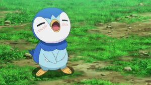 Episodio 74 Viajes Pokémon Piplup contento