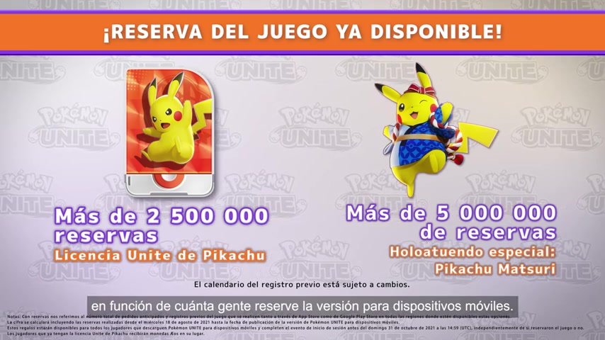 Pokémon Presents Licencia UNITE de Pikachu y Pikachu Matsuri