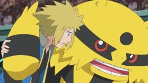 Episodio 77 Viajes Pokémon Lectro ayuda a Electivire