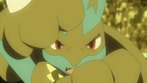 Episodio 77 Viajes Pokémon Lucario de Ash