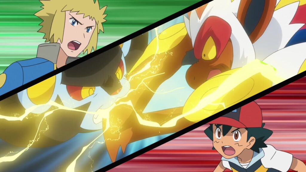 Episodio 77 Viajes Pokémon Luxray Infernape Ash Lectro