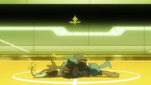 Episodio 77 Viajes Pokémon empate entre Luxray y Lucario