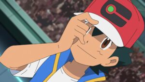 Episodio 77 Viajes Pokémon Ash gorra