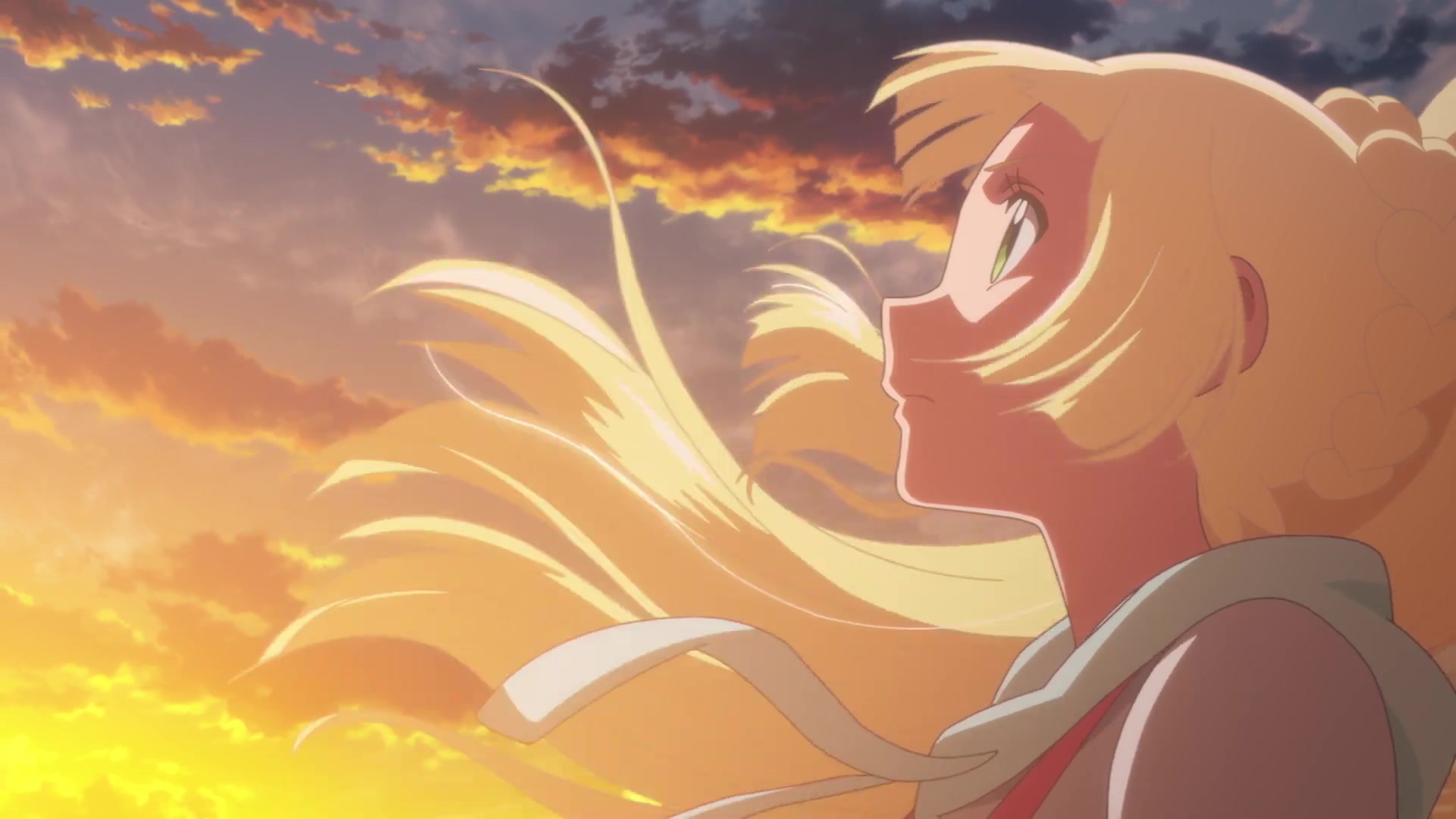 Evoluciones Pokémon: El eclipse (Alola) Lylia recordando durante el atardecer