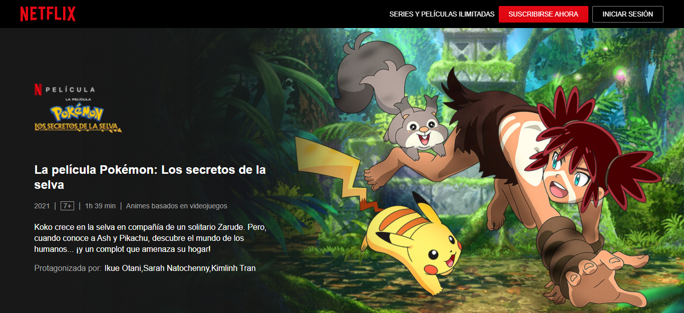 TV Pokémon: Ash explora selvas y bosques Los secretos de la selva Netflix