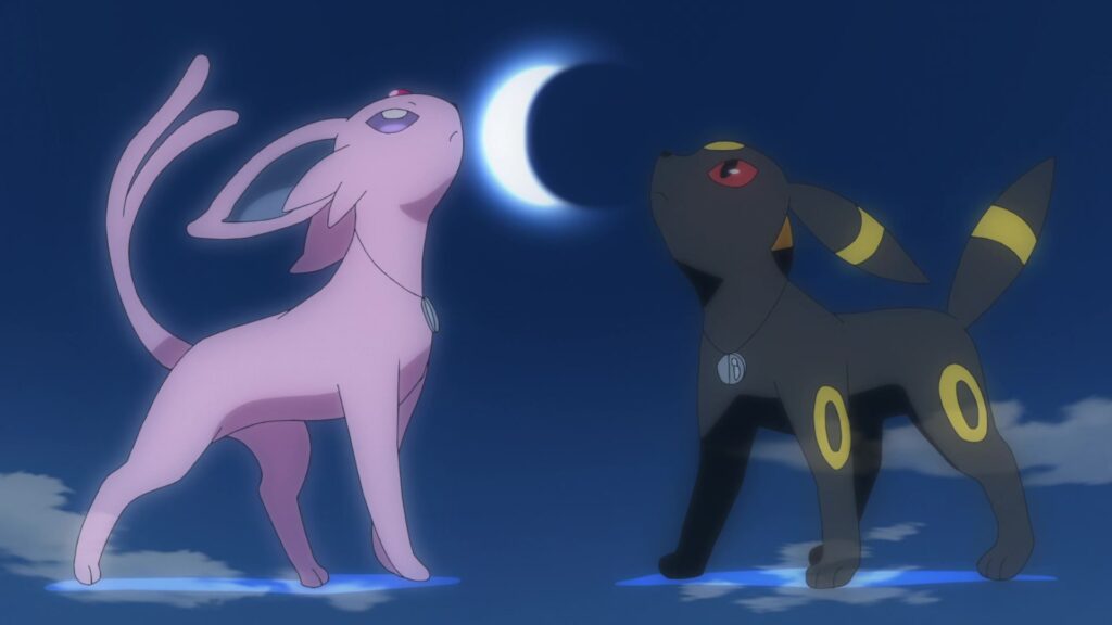 Episodio 79 Viajes Pokémon Espeon y Umbreon se harán más fuertes con este Eclipse