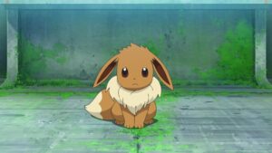 Episodio 79 Viajes Pokémon Eevee de Chloe triste