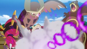 Episodio 79 Viajes Pokémon Umbreon de Haruhi utilizando Alarido
