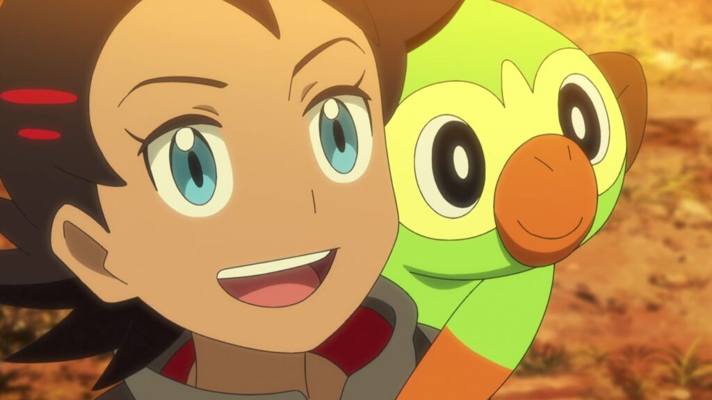 Episodio 80 Viajes Pokémon Goh y Grookey contentos