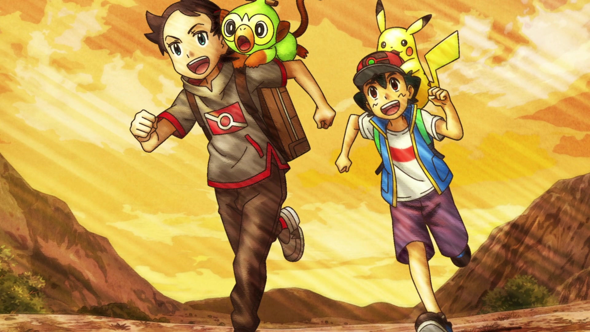 Episodio 80 Viajes Pokémon Goh Grookey Ash y Pikachu continúan con sus viajes