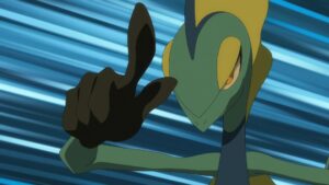 Episodio 80 Viajes Pokémon Inteleon de Goh usando Disparo Certero
