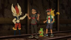 Episodio 80 Viajes Pokémon Goh atrapa a Ferrothorn