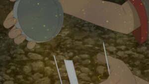 Episodio 80 Viajes Pokémon Goh recoge las escamas doradas de Volcarona