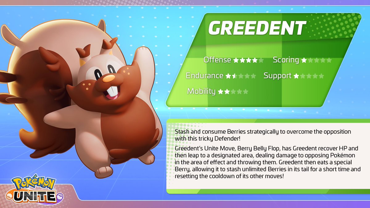 Pokémon UNITE (versión 1.2.1.8) Greedent
