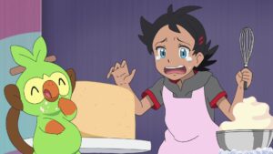 Episodio 82 Viajes Pokémon el Grookey de Goh con un barrigón de campeonato