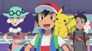 Episodio 82 Viajes Pokémon Ash se presenta formalmente ante Roy