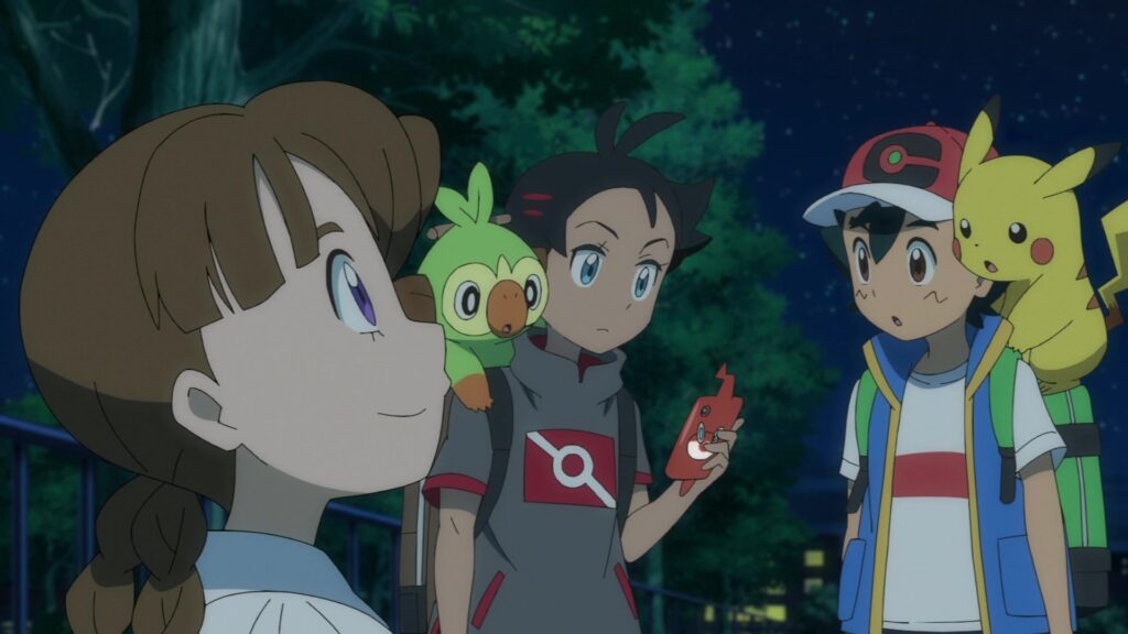 Episodio 83 Viajes Pokémon Kirara con Ash Pikachu Goh y Grookey