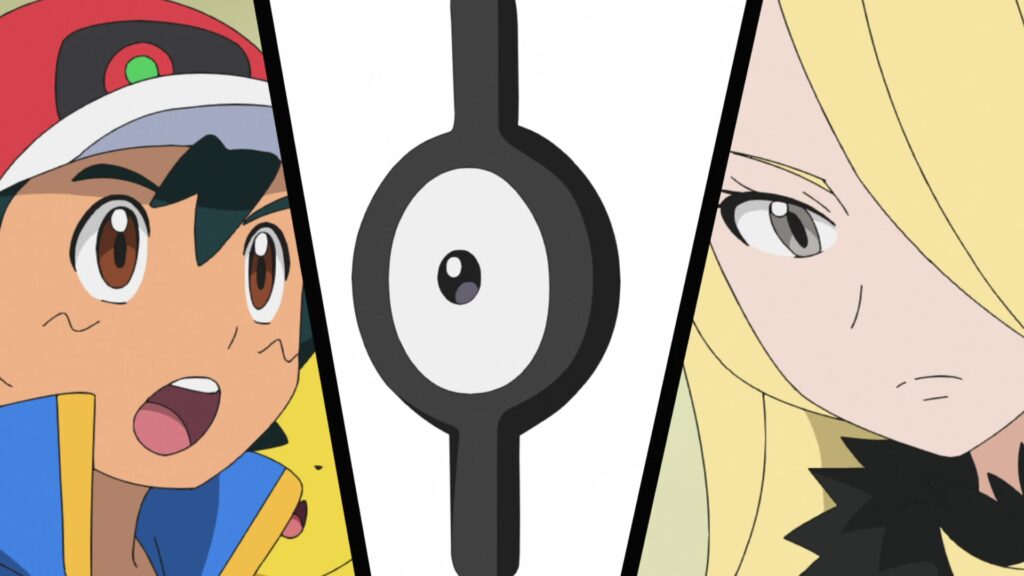 Episodio 83 Viajes Pokémon Ash Pikachu Unown y Cintia