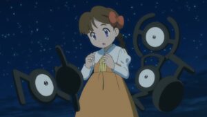 Episodio 83 Viajes Pokémon los Unown le conceden el deseo a Kirara y se despide de Cleffa