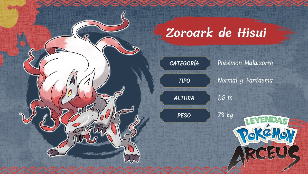 ¡Zorua y Zoroark de Hisui revelados! Zoroark datos Maldizorro