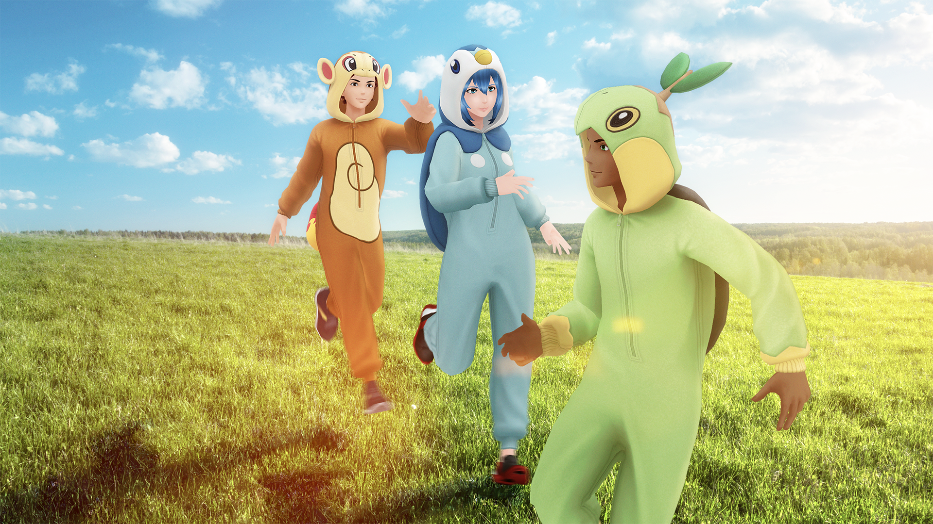 Pokémon GO Disfraces de Turtwig, Chimchar y Piplup para el avatar