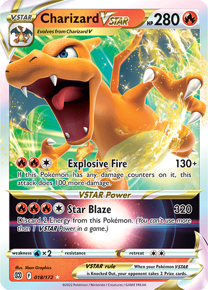 Espada y Escudo-Astros Brillantes (JCC) Charizard V-ASTRO