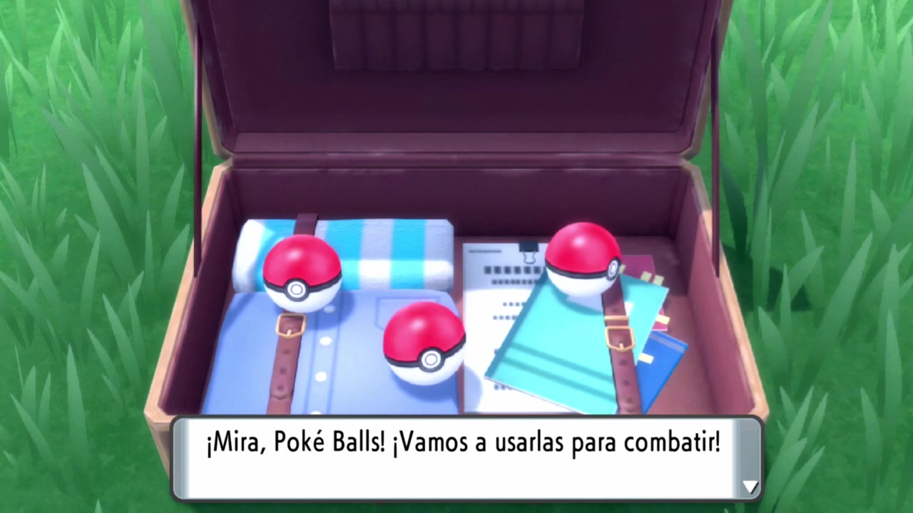 Pueblo Hojaverde (1) Pokémon iniciales en el maletín del Profesor Serbal