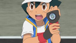 Episodio 85 Viajes Pokémon Mega-Guante de Ash