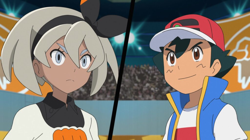 Episodio 85 Viajes Pokémon Judith y Ash quieren ganar para pelear contra Lionel en el futuro
