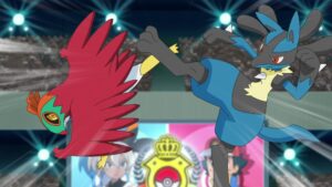 Episodio 85 Viajes Pokémon Hawlucha contra Lucario