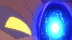 Episodio 86 Viajes Pokémon Machamp Gigamax cae derribado por Mega-Lucario y su Esfera Aural