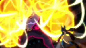 Episodio 86 Viajes Pokémon Gigapuñición del Machamp Gigamax de Judith