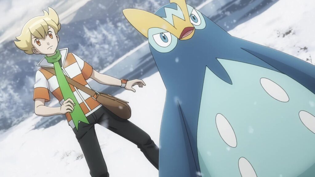 Evoluciones Pokémon EP5: El rival (Sinnoh) Israel y Prinplup en el Lago Agudeza