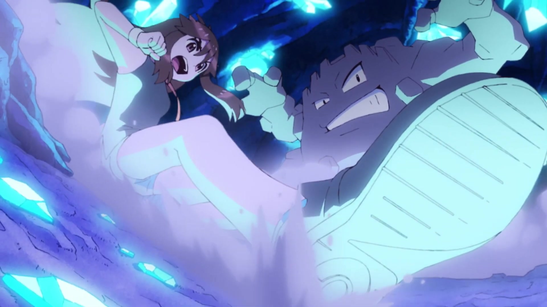 Evoluciones Pokémon EP8: El descubrimiento (Kanto) Verde huye de un Graveler salvaje