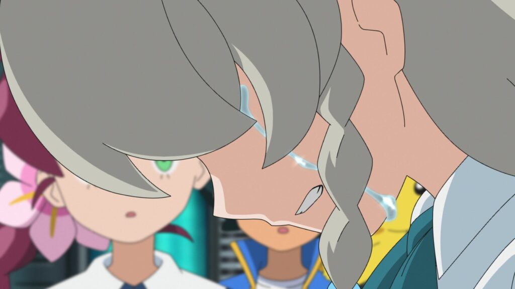 Episodio 87 Viajes Pokémon Regina llora por el estado de salud de su Glaceon