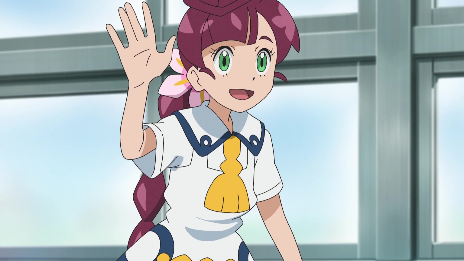 Episodio 87 Viajes Pokémon Chloe se ofrece para ser la guía de Regina