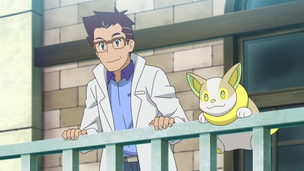 Episodio 87 Viajes Pokémon Profesor Cerezo y Yamper
