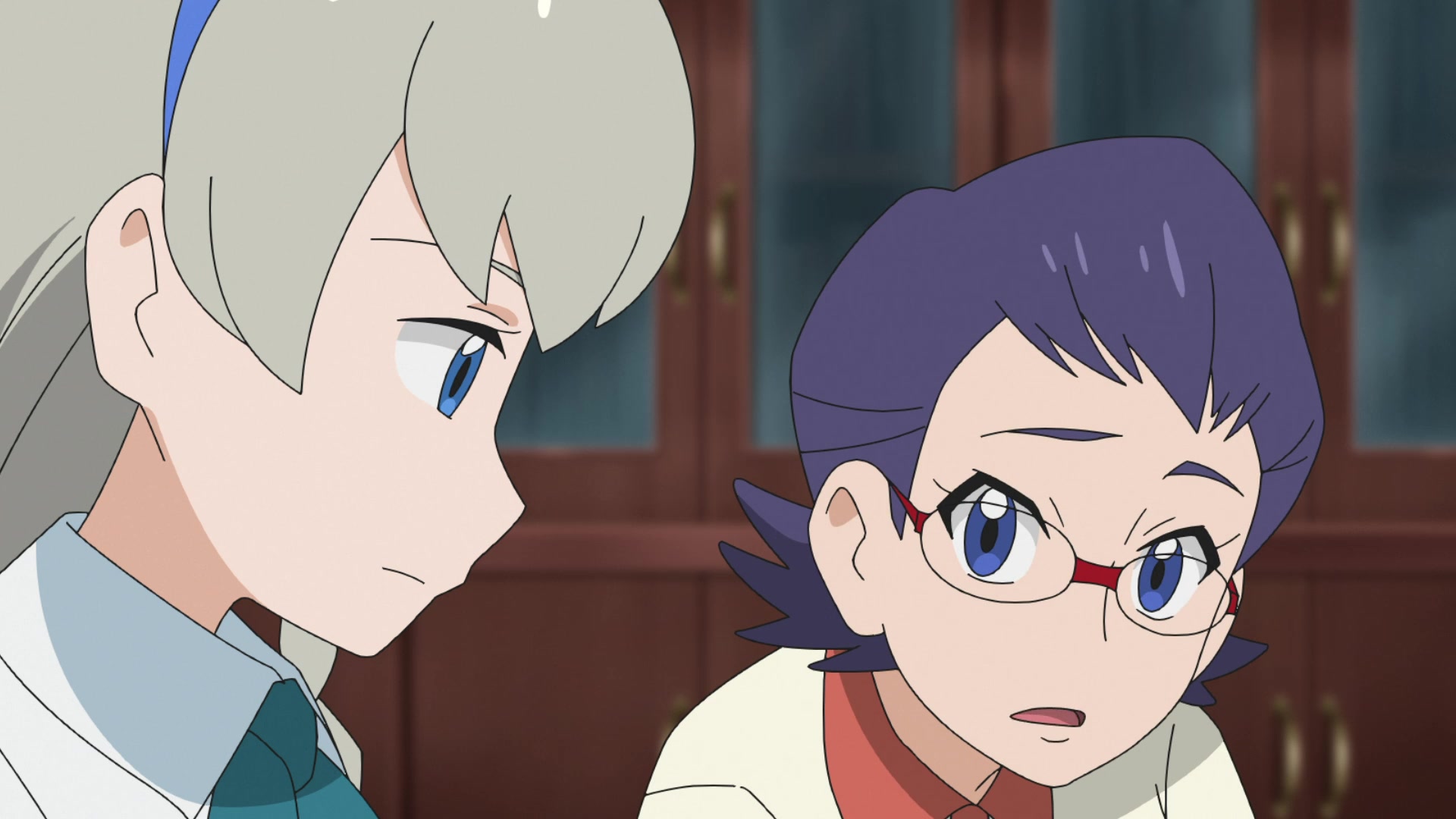 Episodio 87 Viajes Pokémon la Profesora de la Escuela Pokémon habla con Regina